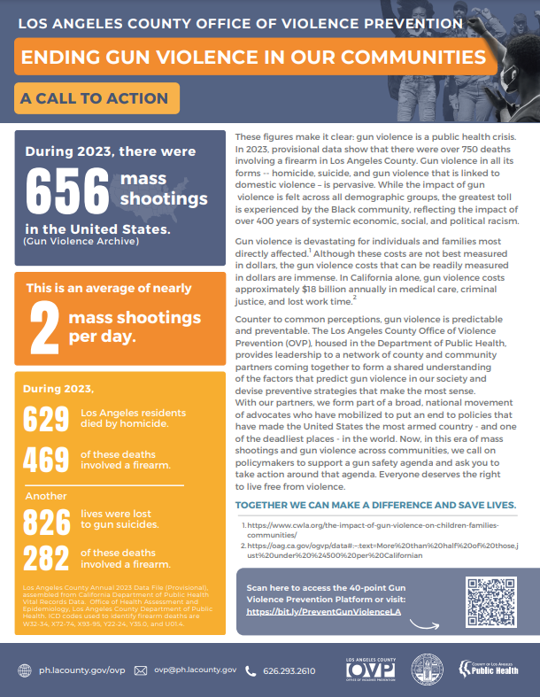 Thumbnail preview of Ending Gun Violence in Our Communities: A Call to Action Flyer